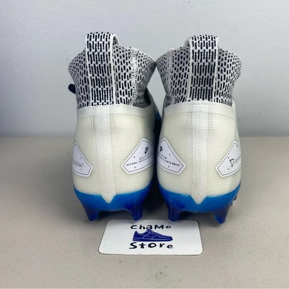 Nike Alpha Menace Elite 3 White Blue Football Cleats CT6648-101 Men's Size - Picture 4 of 11